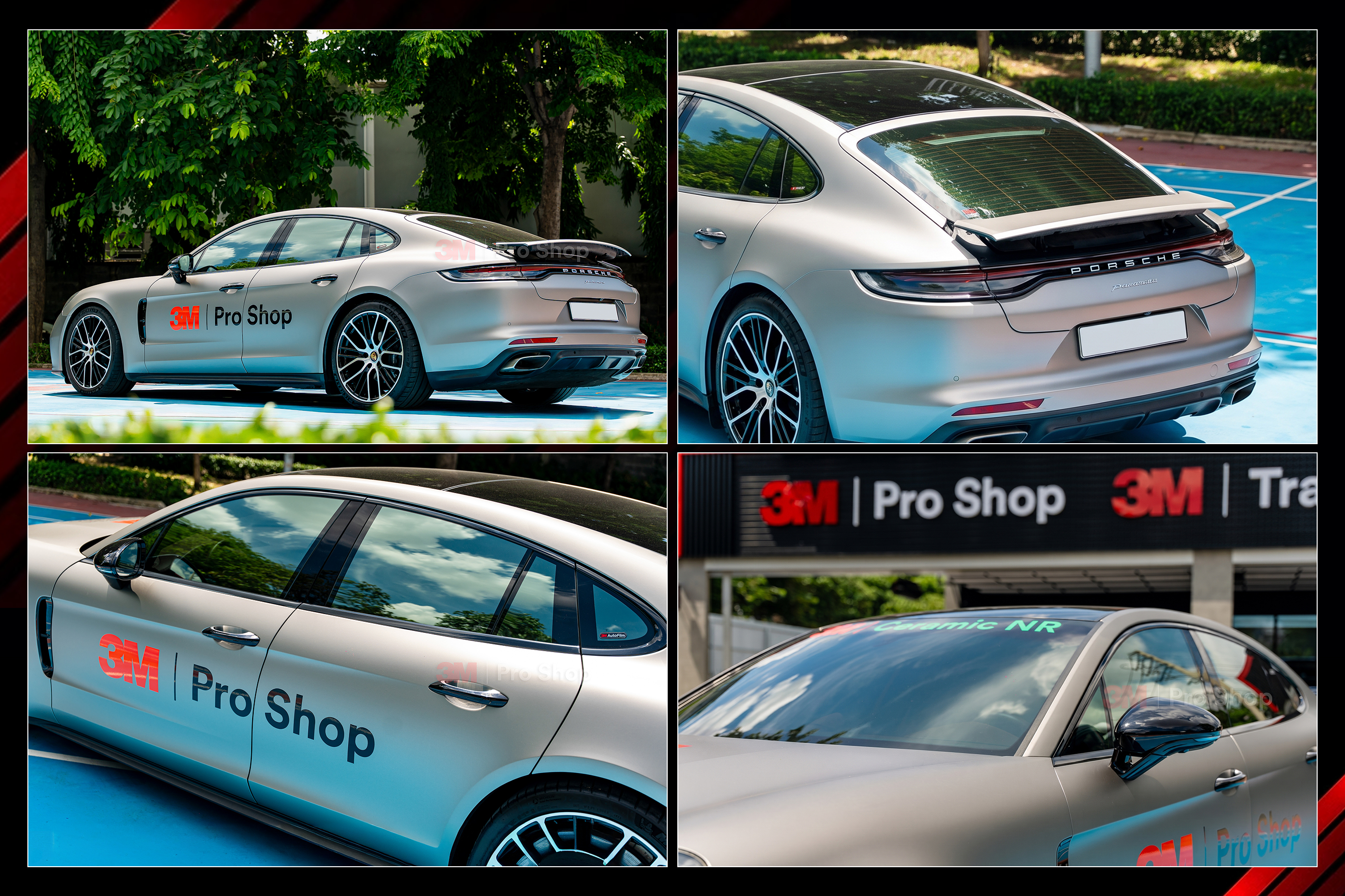 Xe Porsche dán phim cách nhiệt 3M Ceramic NR tại 3M Pro Shop